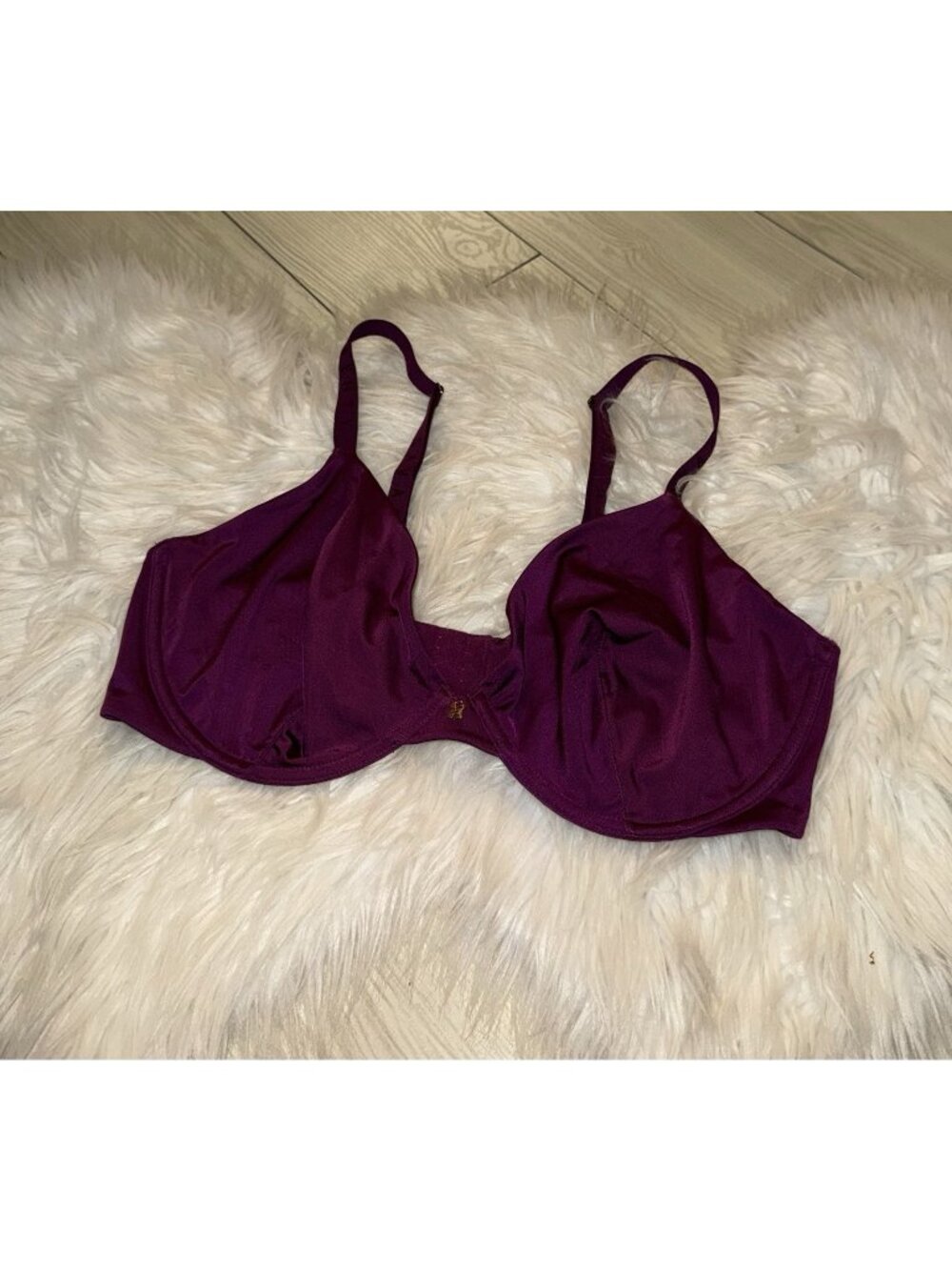 Savage X Fenty Unlined Shiny Bra Underwire Womens 36DD Purple